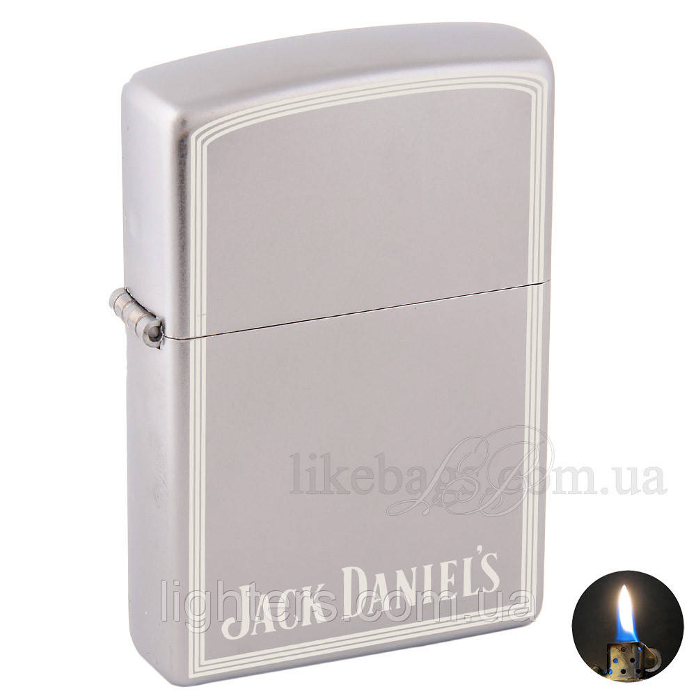 Запальничка Zippo 205 Satin Chrome сіра 205508, фото 1