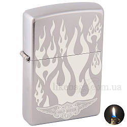 Запальничка Zippo 205 Satin Chrome сіра 205507