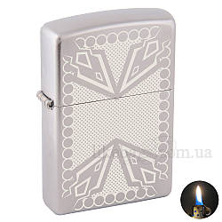 Запальничка Zippo 205 Satin Chrome сіра 205505