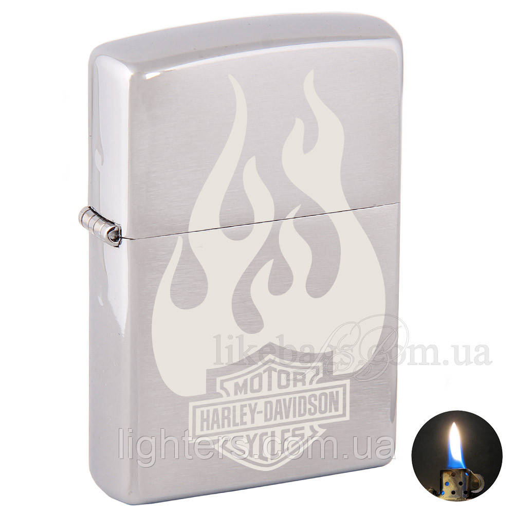Запальничка Zippo 200 Brushed Chrome Матовий хром 200507, фото 1