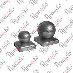 Кришка металева, Ковпак на стовп 50х50 куля 60 Арт. 62.005.06