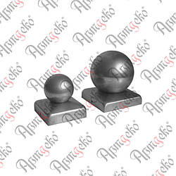 Кришка металева, Ковпак на стовп 60х60 куля 50 Арт. 62.006.05