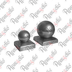 Кришка металева, Ковпак на стовп 80х80 куля 60 Арт. 62.008.06