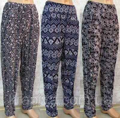Штани брюки султанки НОРМА (44-48р), БАТАЛ (52-58р), СУПЕРБАТАЛ (54-62р)  галіфе жіночі, літні, домашні, фото 1
