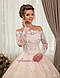 Весільна сукня пишна з рукавчиками. Білий, айворі, тілесний, фото 2
