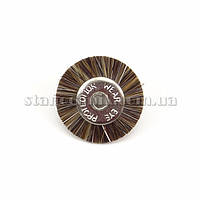 Щетка дисковая волосяная 19 мм (коричневая/жесткая) 12774