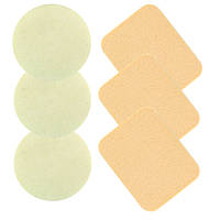 Спонж для макіяжу 3 кола та 3 прямокутники (6 шт.) QS-125