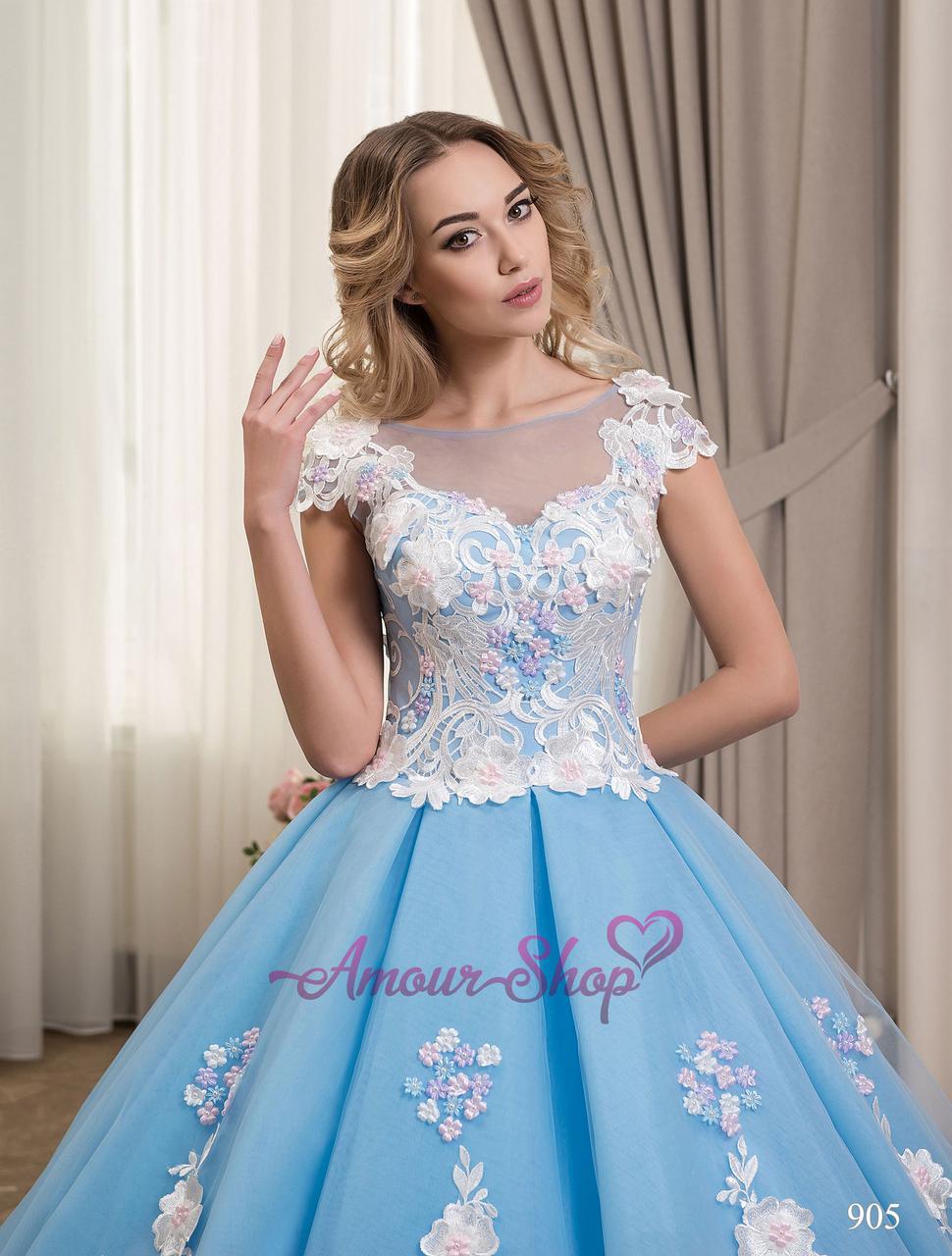 Необычное свадебное платье. Молочный или голубой - фото 2 - id-p705206583