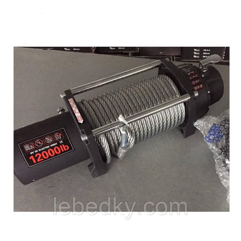 Лебідка евакуаторна, 24B, 5670 кг, Electrik Winch