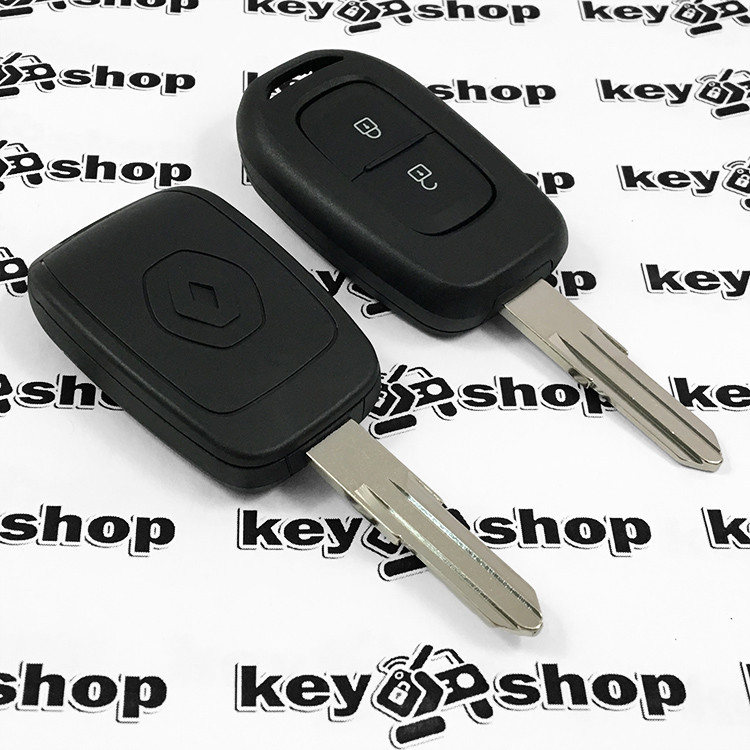 Ключ RENAULT (корпус Рено) - 2 кнопки, после 2012 года, с логотипом, лезвие HU136 (несъемное) - фото 2 - id-p705291067
