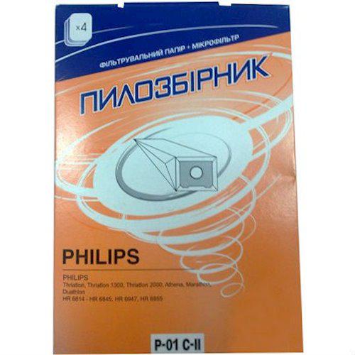 Пилозбірники СЛОН P-01 для пилососів Philips 4 шт. в упак