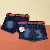 Летние детские джинсовые шорты для девочки