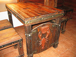 Меблі під старовину стіл і стілець "Пивний".