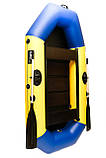Човен двомісний надувний ПВх Grif boat G-250 жовто-синій, фото 2