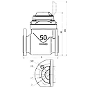 Турбінний лічильник холодної води Gross WPK-UA 50 (водомір, водолічильник), фото 2