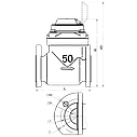 Турбінний лічильник холодної води Gross WPK-UA 65 (водомір, водолічильник), фото 2