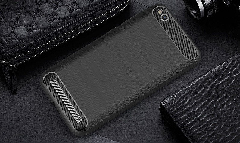 Чохол Carbon для Xiaomi Redmi 5A Бампер Чорний