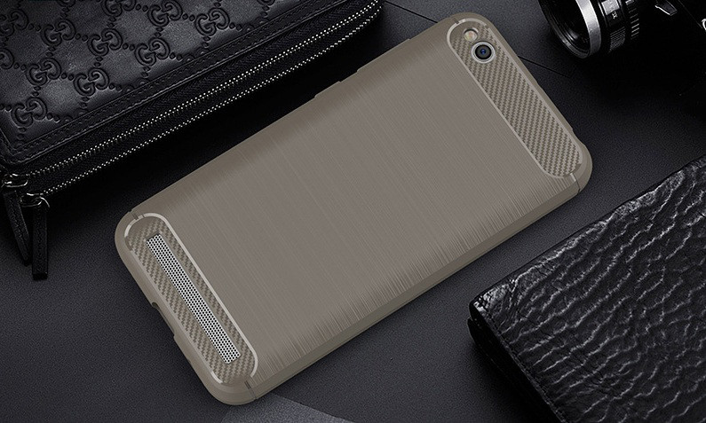 Чохол Carbon для Xiaomi Redmi 5A Бампер Сірий