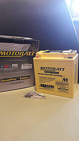 Акумулятор для мотоцикла гелевий MOTOBATT AGM 19Ah 250A розмір 151 x 87 x 161 мм з MBTX16U