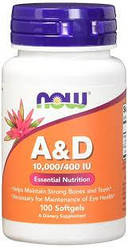 Вітаміни NOW Foods A&D 10000/400 IU 100 softgels