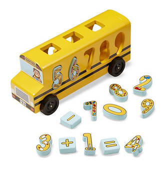 Дерев'яний шкільний автобус-сортер Счет Melissa&Doug, фото 1