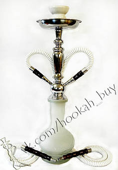 Якісний білий кальян на 2 трубку (арт. М2-81)