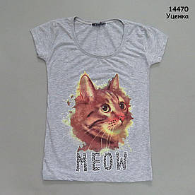 Уцінка - Футболка "Кіт" жіноча. S-M