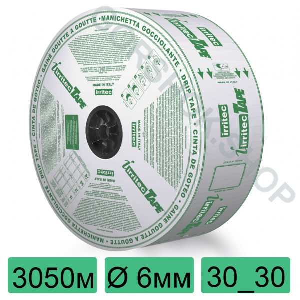 Крапельна стрічка для поливання Irritec Tape Ø 6 мм 3050 м 30_30 см