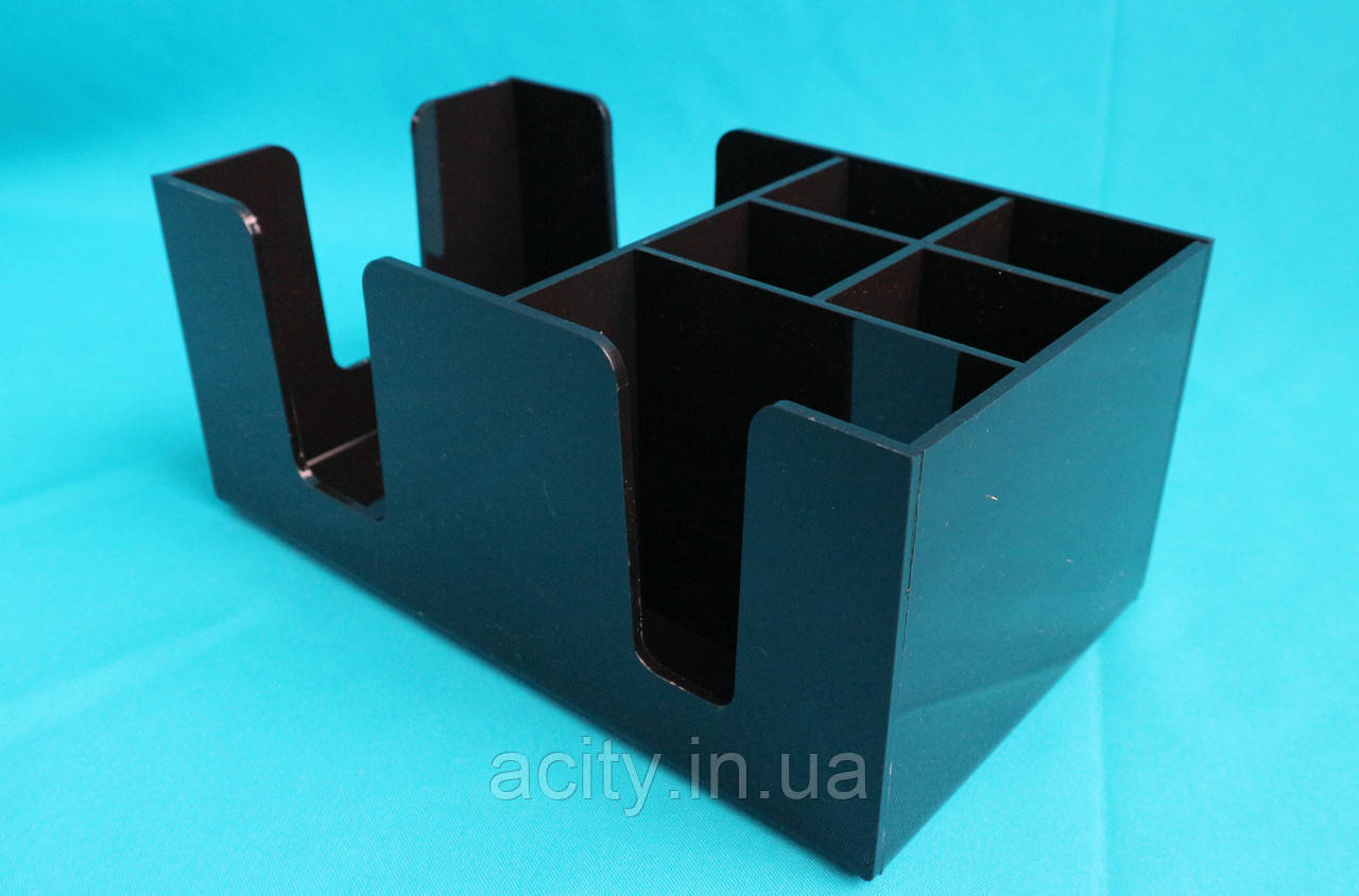 Барний органайзер з чорного акрилу, фото 1