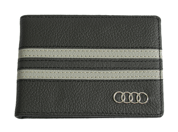 Шкіряна обкладинка для прав Carrs з логотипом AUDI чорна (AU01), фото 1