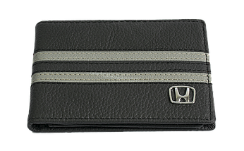 Шкіряна обкладинка для прав Carrs з логотипом HONDA чорна (HON08), фото 3