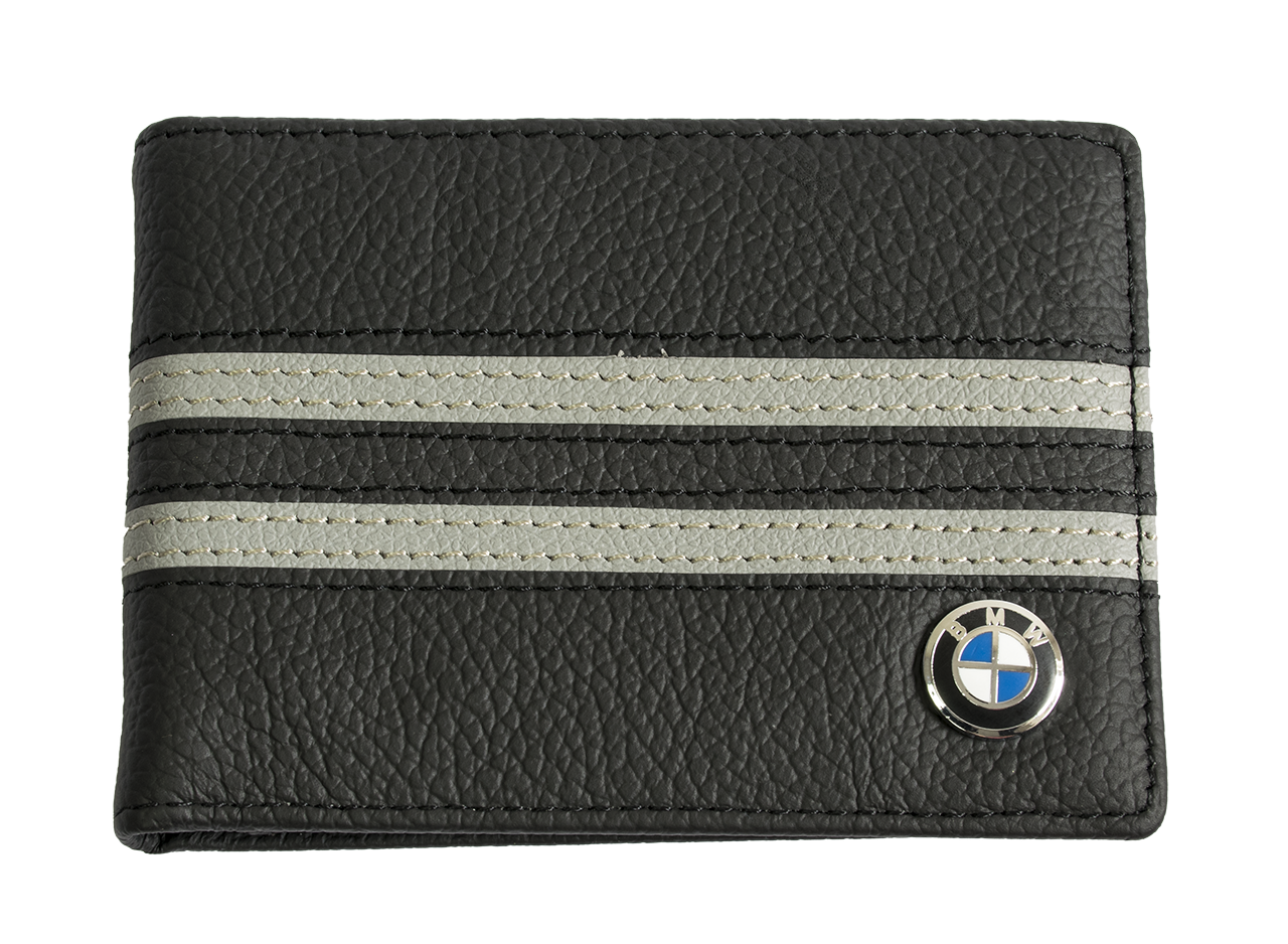 Шкіряна обкладинка для прав Carrs з логотипом BMW чорна (BM12)