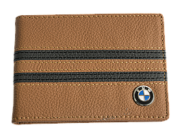 Шкіряна обкладинка для прав Carrs з логотипом BMW коричнева (BM12)