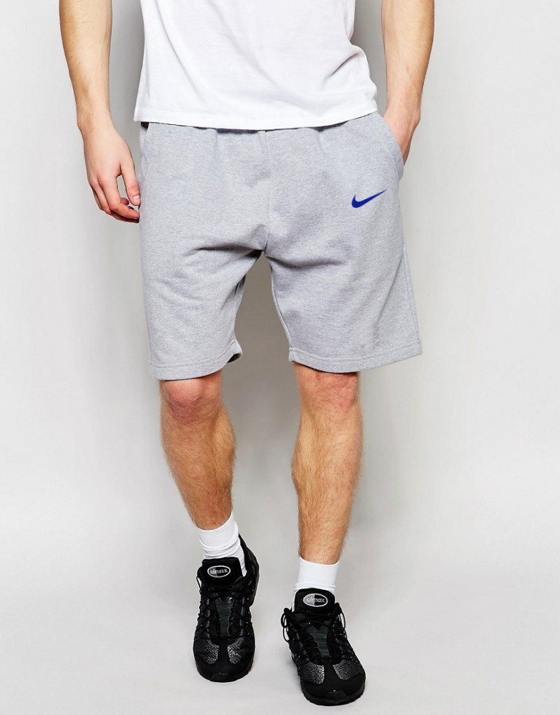 Шорти Nike ( Найк ) чоловічі сірі чорна галочка