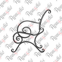 Кована боковина лавки 890х800х20 (комплект) Арт. 67.001
