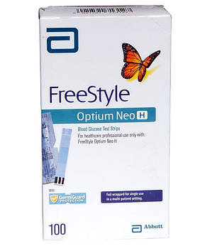 Тест-смужки для глюкометра Фрістайл Оптіум №100 - Freestyle Optium, фото 3