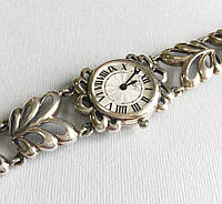 Стильные наручные серебряные часы БР-00041