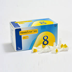 Голки інсулінові для шприц-ручок Новофайн 8 мм - Novofine 30G, #100, фото 4