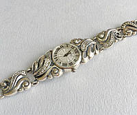 Срібний жіночий наручний годинник БР-10053
