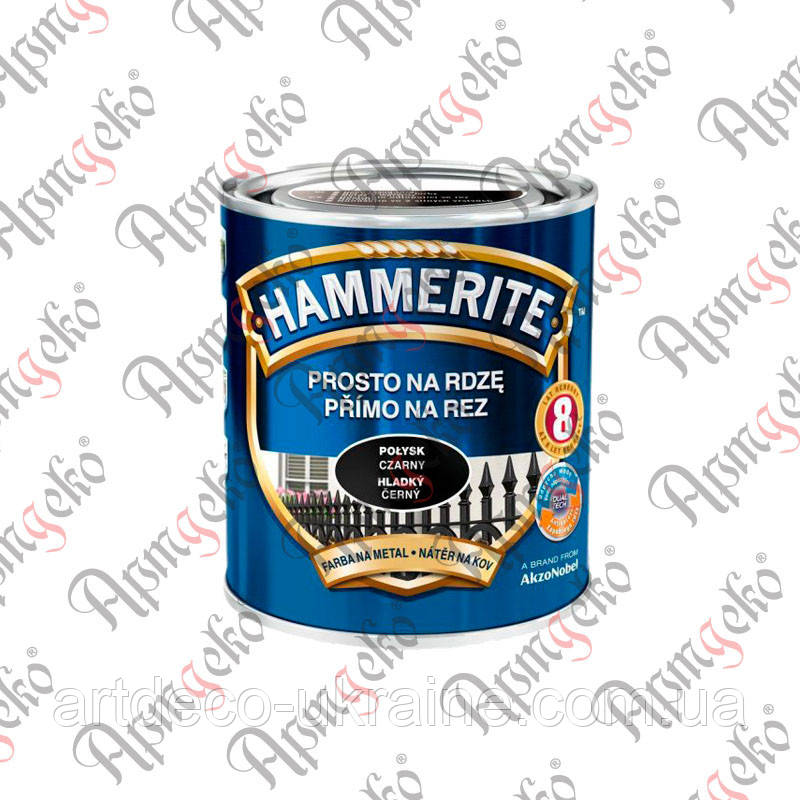 Фарба Hammerite глянсова чорна 2,5 л Арт. 80.021.01, фото 1