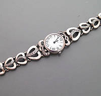 Серебряные наручные женские часы БР-10048