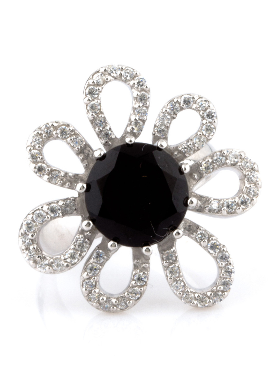 Каблучка срібна з оніксом R-444, фото 1