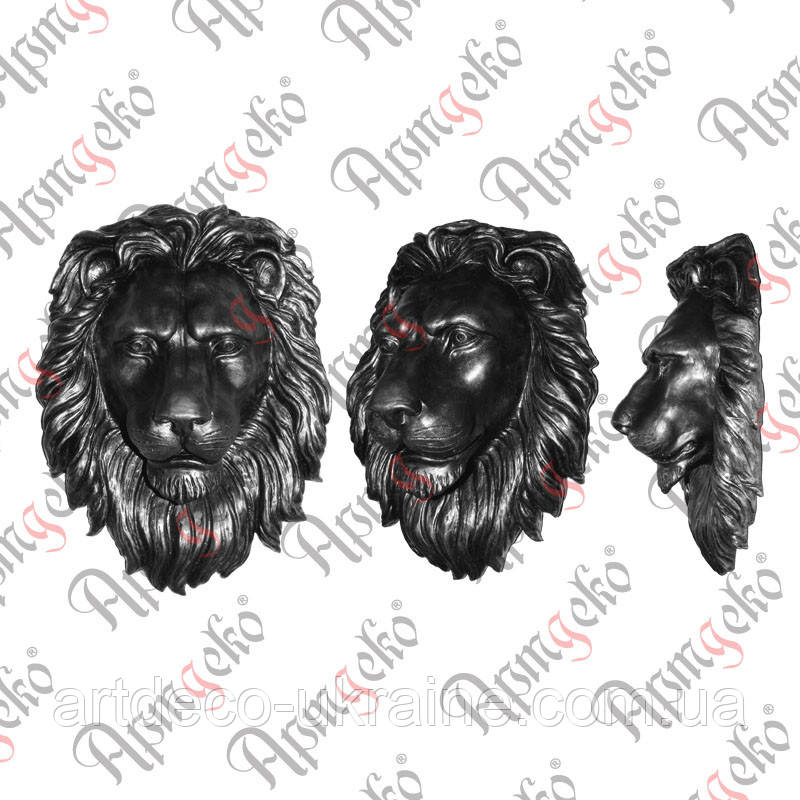Лев декор на ворота 410х310 (Polystone) Арт. 98.001, фото 1