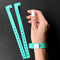 Контрольные виниловые браслеты на руку с логотипом для посетителей (16mm) Mint