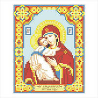 Схема для вышивки бисером "Икона "Богородица Владимирская"