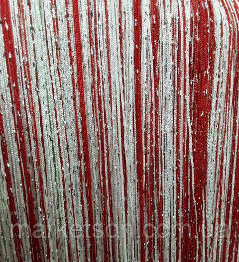 Штори нитки кисея веселка, дощ, локшина з люрексом