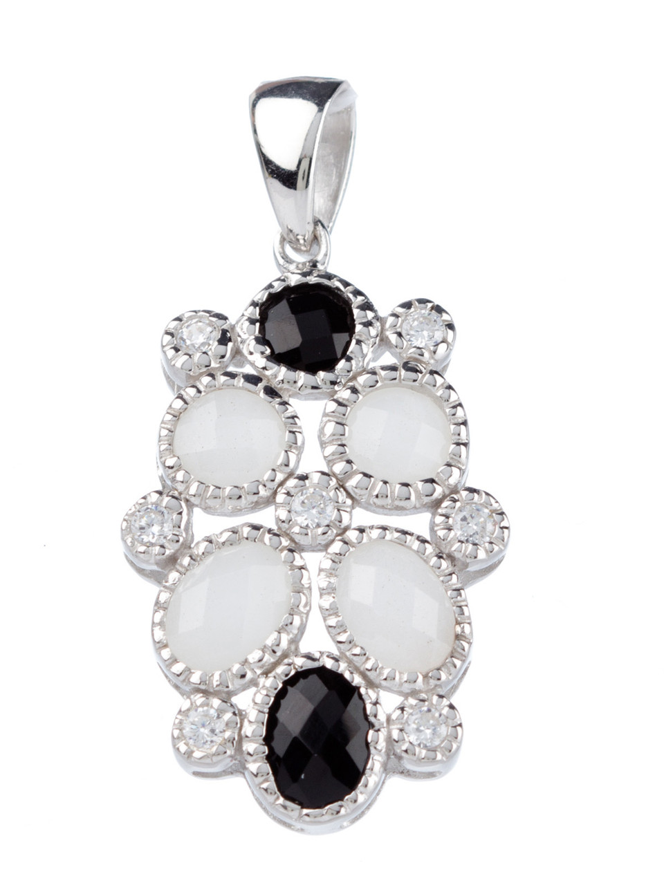 Підвіска срібна з оніксом Р-280, фото 1