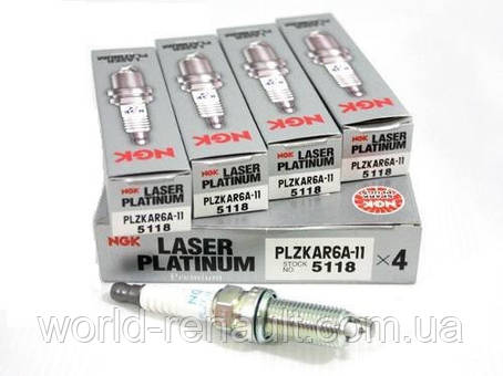 Свічки запалювання на Рено Меган 3, Рено Флюенс 2.0i 16V M4R/NGK PLZKAR6A-11	, фото 1