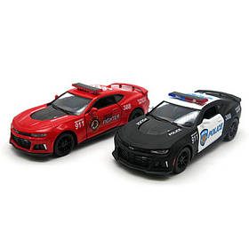 Машинка металева, інерційна, 2 види (поліція, пожежна), KT5399WPR