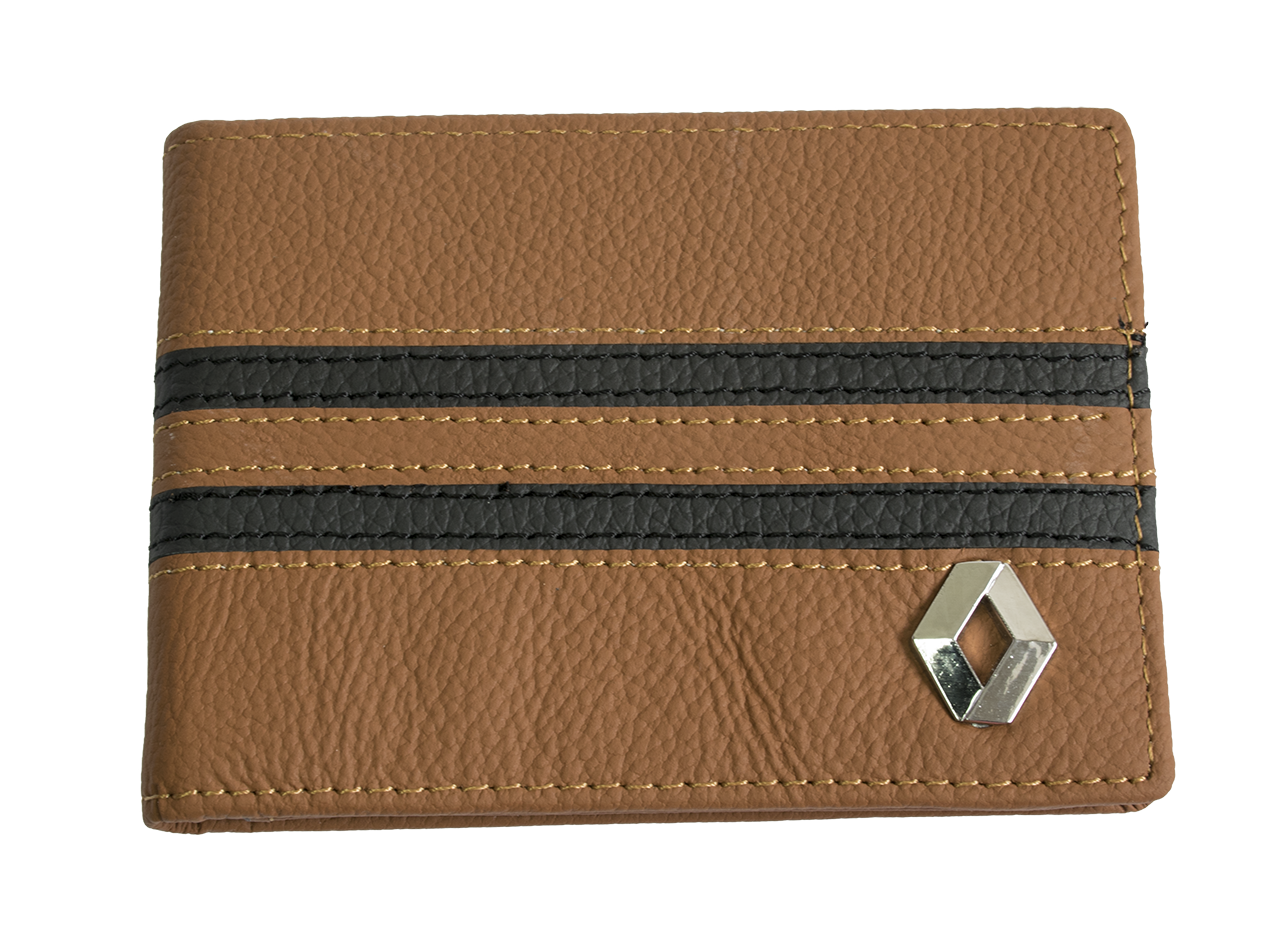 Шкіряна обкладинка для прав Carrs з логотипом RENAULT коричнева (REN20), фото 1